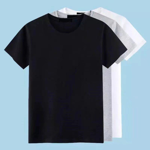 T-shirt pour homme 100% polyester, col rond, couleur unie, logo personnalisé imprimé en sérigraphie sur le devant, anti-boulochage, streetwear décontracté, manches courtes - Product Image 1