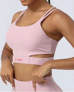 Sujetadores deportivos de alta calidad para mujer, con cremallera frontal, para yoga, gimnasio, correr, push-up, de spandex/poliéster, soporte medio. - Product Image 2