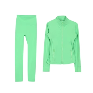Ensemble de yoga d'hiver <span class=keywords><strong>LULU</strong></span>, manches longues, col montant, haute élasticité, coupe ajustée, vêtements de sport pour femmes, course à pied, fitness - Product Image 5