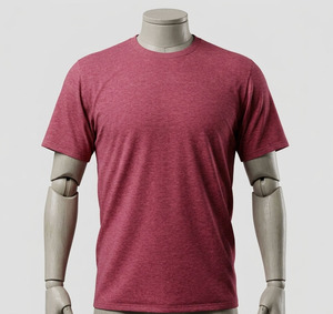 เสื้อยืดคอกลมแขนสั้นผ้าฝ้ายสีเทาสำหรับผู้ชายทรงปกติแบบลำลอง - Product Image 6
