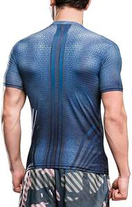 Chemise de bain à manches courtes pour homme avec imprimé Superman, à séchage rapide, en polyester, haut de sport pour adulte - Product Image 2