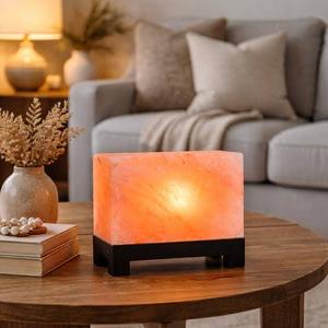 Wholesale Hand Carved Pink Himalayan Crystal Rock Salt Cube Lamp <b>Dimmer</b> Cord Included - Product Image 3