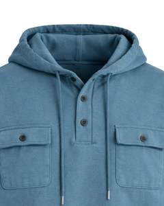Sudadera con Capucha Azul Cielo para Hombre, con Cierre de Botones, Bolsillo Doble en el Pecho, Estilo Casual Urbano, Fabricante Personalizado - Product Image 4