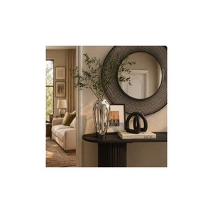 Vase de table en aluminium fait main, design abstrait effet goutte, motif floral foncé, Jaffs Exports Jf62011, provenance Uttar Pradesh - Product Image 3