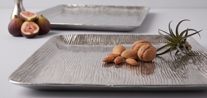 Plateau de service multifonctionnel moderne en métal, forme carrée, style vintage, pour hôtels, cuisines, restaurants, finition couleur argent - Product Image 3