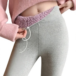 Women's Sport Yoga Warm Leggings High Waist Fleece Lined Thermal Pants Winter Casual Nylon Spandex Seamless - Product Image 5
