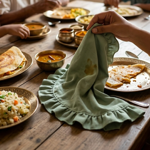 Premium Table Napkins Sage Green <b>Crepe</b> Fabric Dinner Napkins for Home Hotel Bulk Supply Customization Available - Product Image 2