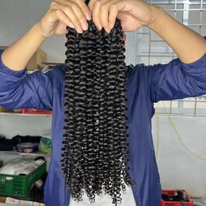 Venta al por mayor 8-32 pulgadas Onda de agua Rizado Cabello Remy Grado malasio Virgen Paquete de cabello humano - Product Image 2