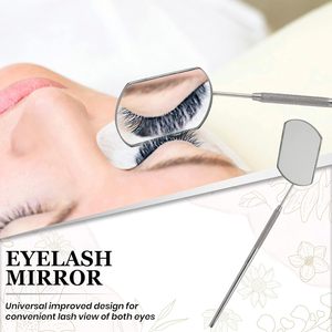 Hasni Surgical Eyelash <b>Extension</b> Tweezers Set 5-Pcs Stainless Steel CE ISO Approved Serrated Tip Texture Eyelash Mirror Tweezers - Product Image 2