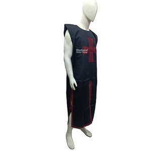 Túnica sin Mangas de Algodón con Cruz Templaria Medieval Bordada a Mano, Disfraz de Cruzado Renacentista para Fiesta Histórica - Product Image 3