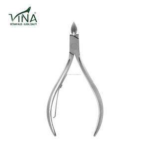 Pince à ongles en acier au carbone gris VNC-19 Vina ressort unique pour une utilisation en salon - Product Image 1