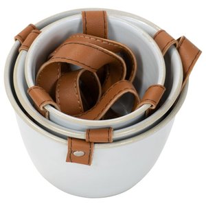Support de plantes décoratif contemporain en fer, étagère à fleurs multi-niveaux, finition émaillée, trou de drainage pour la maison, le balcon, le jardin - Product Image 3