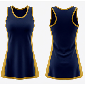Hot Sale OEM Service Breathable Nylon Anti-Bacterial Netball Uniform <b>Dress</b> Adults Sleeveless Bibs 3D Pattern Printed Digital - Product Image 4