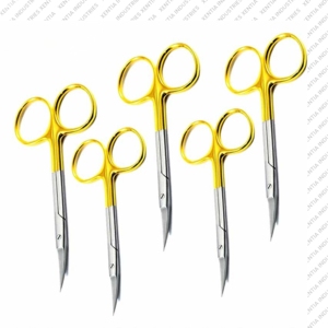 Tijeras Iris Super Cut Tc con Puntas Finas, Mango con Anillo Dorado, Rectas y Curvas, de Acero Inoxidable, Instrumentos Quirúrgicos de Corte de Precisión - Product Image 6