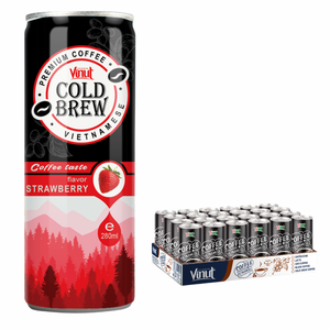 Cold Brew Coffee Arabica Robusta <b>Blend</b> Pure Natural Aluminum Can 250ml 24 <b>Bottles</b> VINUT Private Label OEM ODM Wholesale Importer - Product Image 1