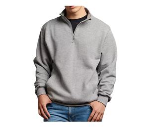 Sweat-shirts en molleton sportifs pour hommes, vêtements de rue, personnalisés, demi-zip, col montant, coupe ample, épaules tombantes, antibactériens - Product Image 2