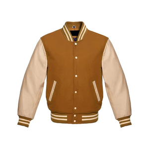 Custom logo <b>Men</b> Women Varisty Letterman Bomber Jacket Wholesale Super Quality Wool Jackets with Leather - Product Image 1