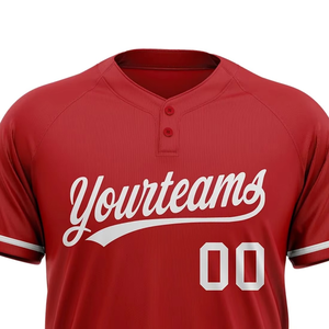Maillot de baseball unisexe à deux boutons, uniforme d'entraînement 100 % polyester, séchage rapide, conception de logo d'équipe personnalisé, short de sport d'été imprimé - Product Image 3