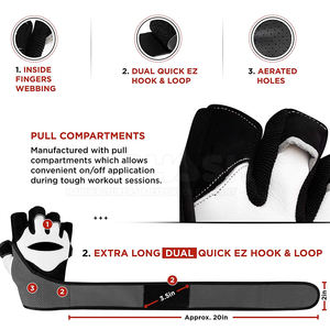 Gants de musculation personnalisés avec logo 2026, antidérapants, pour la salle de sport, en vente - Product Image 3