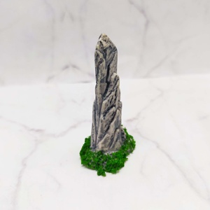 อุปกรณ์ตกแต่งบ้านตุ๊กตาขนาดเล็ก หินจำลองเรซิ่นเคลือบสี สำหรับจัดวางภูเขาธรรมชาติขนาดเล็กกลางแจ้ง - Product Image 3