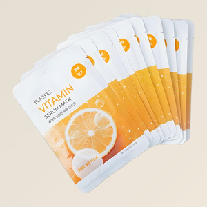 Masque en feuille coréen K-Beauty Purepik, masque sérum vitaminé, fabriqué en Corée, 10 produits de soin du visage pour éclaircir la peau. - Product Image 4
