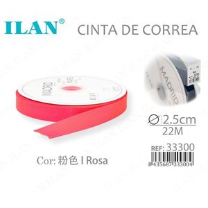 Ilan Cinta De Correa Rosa 2.5cm 22m Woven <b>Ribbon</b> - Product Image 3