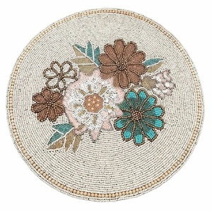 Napperons et assiettes de présentation en perles de verre faits main de haute qualité pour mariages, fêtes et décoration intérieure - Product Image 1