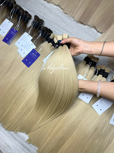 ผมแท้เวียดนามแบบ Natural Double Drawn  ชนิดตรง นุ่มสลวย  จัดเรียงเกล็ดผมอย่างสมบูรณ์  แบบ Virgin  สำหรับต่อผม Genius Weft - Product Image 1
