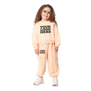 Ensemble de survêtement évasé deux pièces pour enfants, imprimé vintage bleu roi, collection 2026, fabriqué sur mesure pour garçons - Product Image 5