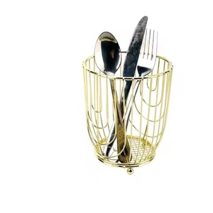 Rotating Cutlery Holder Black Metal 360 Degree Spoon Fork Knife Organizer <b>Kitchen</b> Utensil <b>Storage</b> Stand Wooden Base <b>Rack</b> caddy - Product Image 4
