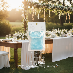 Sacchetti Regalo in Organza Ilan 7x9 Cm Blu 8 Pezzi Sacchetti per Bomboniere Matrimonio - Product Image 2