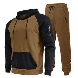 Ensemble de survêtement de sport deux pièces pour hommes, tenue de fitness et d'entraînement, fournisseur en gros - Product Image 1