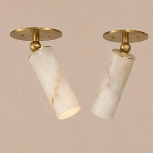 Modern Marble Ceiling Mount Light Fixture Round Indoor Home Decor Living Room Wall Lamp - Product Image 5