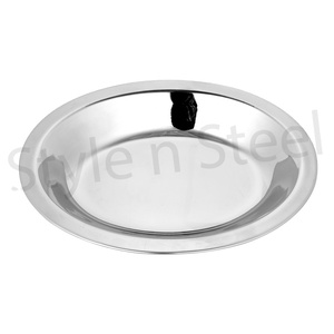 Acier inoxydable Nouveau Ovale Bol Profond ovale Plateau de Service Restaurant Forme Ronde Assiette Alimentaire Plateau de Fête Ustensiles de Cuisine - Product Image 2