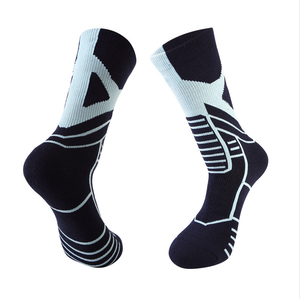 Custom Logo Men's Spandex/Polyester <b>Knee</b> <b>High</b> Socks with Cotton Liner Breathable & Eco-Friendly Adult Sports Athletic Hosiery - Product Image 1