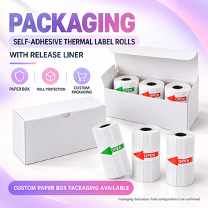 Papel Autoadhesivo para Etiquetas de Mini Impresora 57mm x 25mm Suministro de Fábrica - Product Image 1