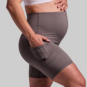 Servicio OEM al por mayor: Shorts de yoga sin costuras para maternidad, shorts de compresión de cintura alta, conjunto de shorts para embarazo, gimnasio y fitness. - Product Image 6