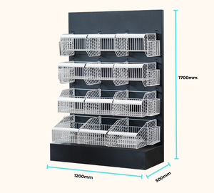 Estante de Almacenamiento Resistente ADONG con Cesta de un Solo Lado |   Comestibles |   OEM Vietnam |   A34 - Product Image 2