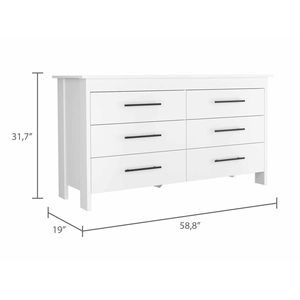 Cassettone 6 cassetti rettangolo bianco sud - Product Image 6
