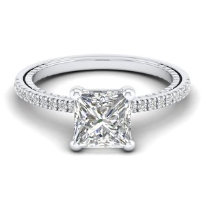 REYES GRA Certified <b>925</b> Sterling <b>Silver</b> Princess Cut Moissanite <b>Rings</b> For Women Original 14K 18K Gold Engagement Fine Jewelry - Product Image 1