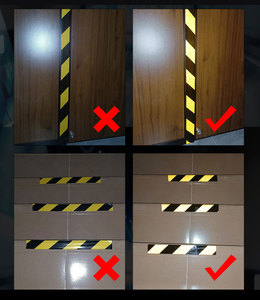 Placa de Matrícula Impermeable de Alta Visibilidad con Diseño de Cuadros, Flechas y Rejilla, Fabricada con PET/PVC Prismático Reflectante - Product Image 5
