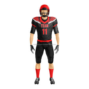 Maillot de football américain personnalisé par sublimation OEM |   Uniforme de jeu imprimé à manches courtes haute performance, taille plus - Product Image 3
