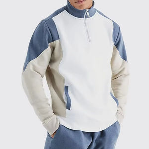 Custom Logo 1/4 Zip Two-Piece Pullover Jogger Tracksuits High Quality Cotton/Polyester <b>Men's</b> Outerwear Sets Oversized Fit <b>Turtle</b> - Product Image 1