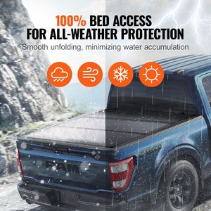 Copertura Tonneau Tri-Fold per Ram 1500 Fleetside 5.7FT 2009-2024, Compatibile con Carrozzeria Classica/Nuova 19-24 per Cassone da 67.4 Pollici - Product Image 4