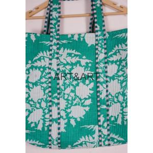 Bolsa de Mano Reversible con Estampado de Algodón, Bolsa Grande Hecha a Mano para Compras, Vino, Bodas, Gimnasio y Mercado - Product Image 4