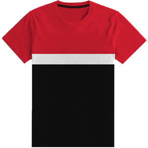 T-shirts décontractés à manches courtes pour hommes, coupe ajustée, couleurs contrastées, été - Product Image 5