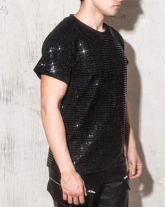 เสื้อยืดผู้ชายดีไซน์ใหม่ ผ้าฝ้ายถัก 100% ประดับเพชรเทียม แฟชั่นสตรีทแวร์ พิมพ์ลายตัวอักษรตามสั่ง เป็นมิตรกับสิ่งแวดล้อม ขายส่ง - Product Image 4
