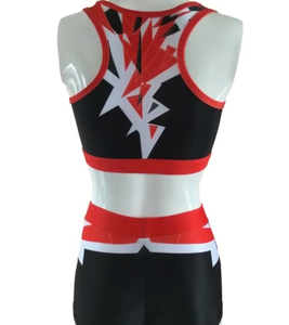 Ensemble 3 pièces personnalisé pour cheerleading : Crop top, short et veste – Tenue de cheerleading sur mesure - Product Image 2