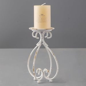 Support à bougies vintage en métal blanc, décoratif, pour la décoration de la maison, centre de table, décoration de mariage, salon - Product Image 1