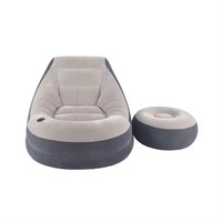 Matériel de flocage de chaise de canapé d'air gonflable de loisirs avec la section sectionnée de repose-pieds pour l'utilisation de parc d'appartement d'hôtel de salon